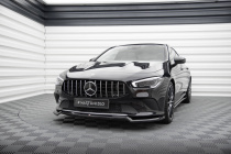 Mercedes-Benz CLA Coupe / Shooting Brake C118 2019+ Frontläpp / Frontsplitter V.1 Maxton Design